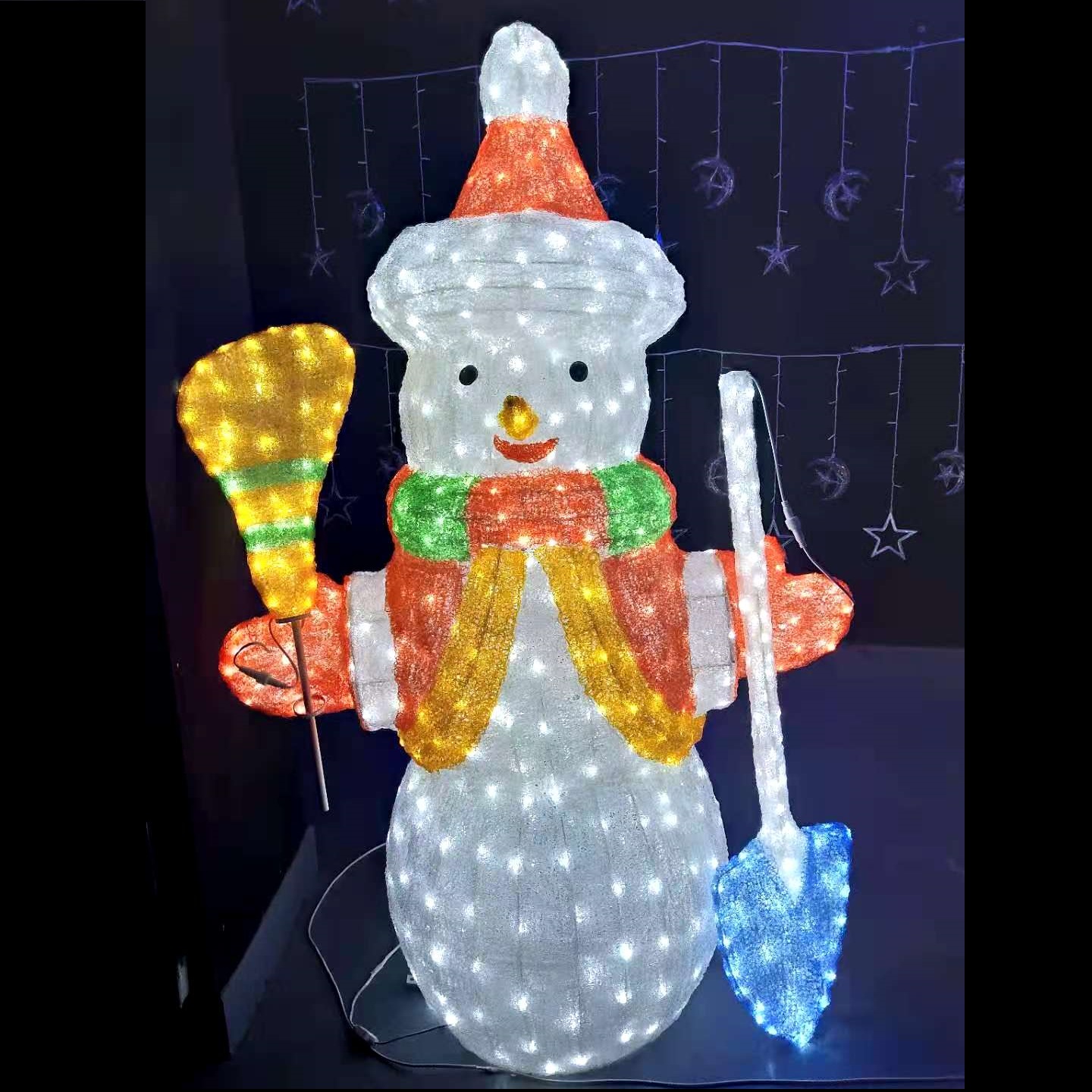 Outdoor Christmas LED acrylic snowman decorative pattern lights