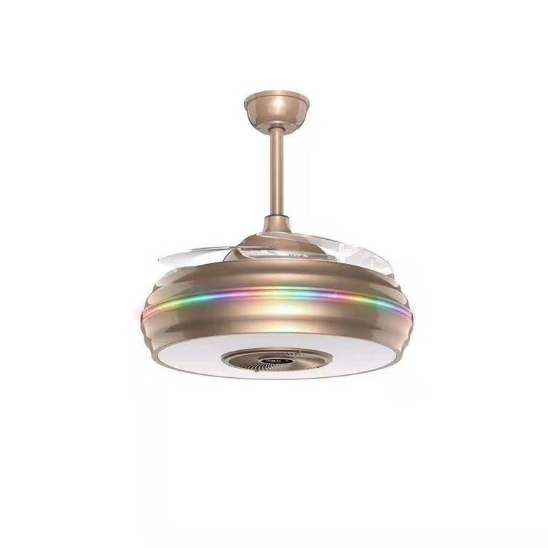 LED Modern Invisible Color Light Fan Lamp