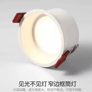 Hidden narrow - framed anti - glare downlight