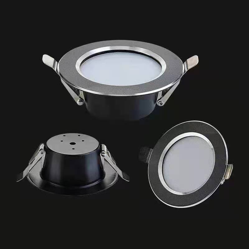 Rimless black anti - glare embedded COB downlight