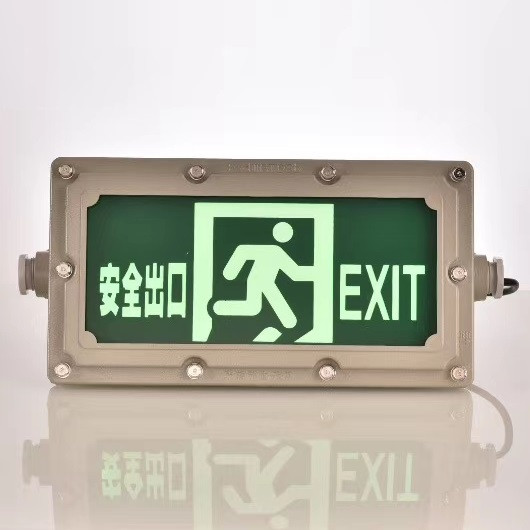 Fire and explosion emergency lighting for safety exit