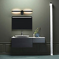 Simple Black Long Handle Mirror Lamp