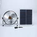 Portable outdoor solar-powered floor fan