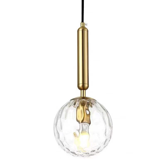 Bedroom Glass Golden Ball Chandelier