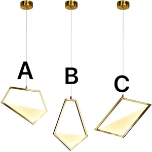 Modern Simple Irregular Gold Chandelier