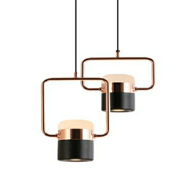 Rose Gold Suspension Line Single Head Chandelier