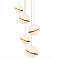 Originality Crosscutting White Ball Chandelier