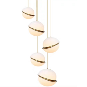 Originality Crosscutting White Ball Chandelier