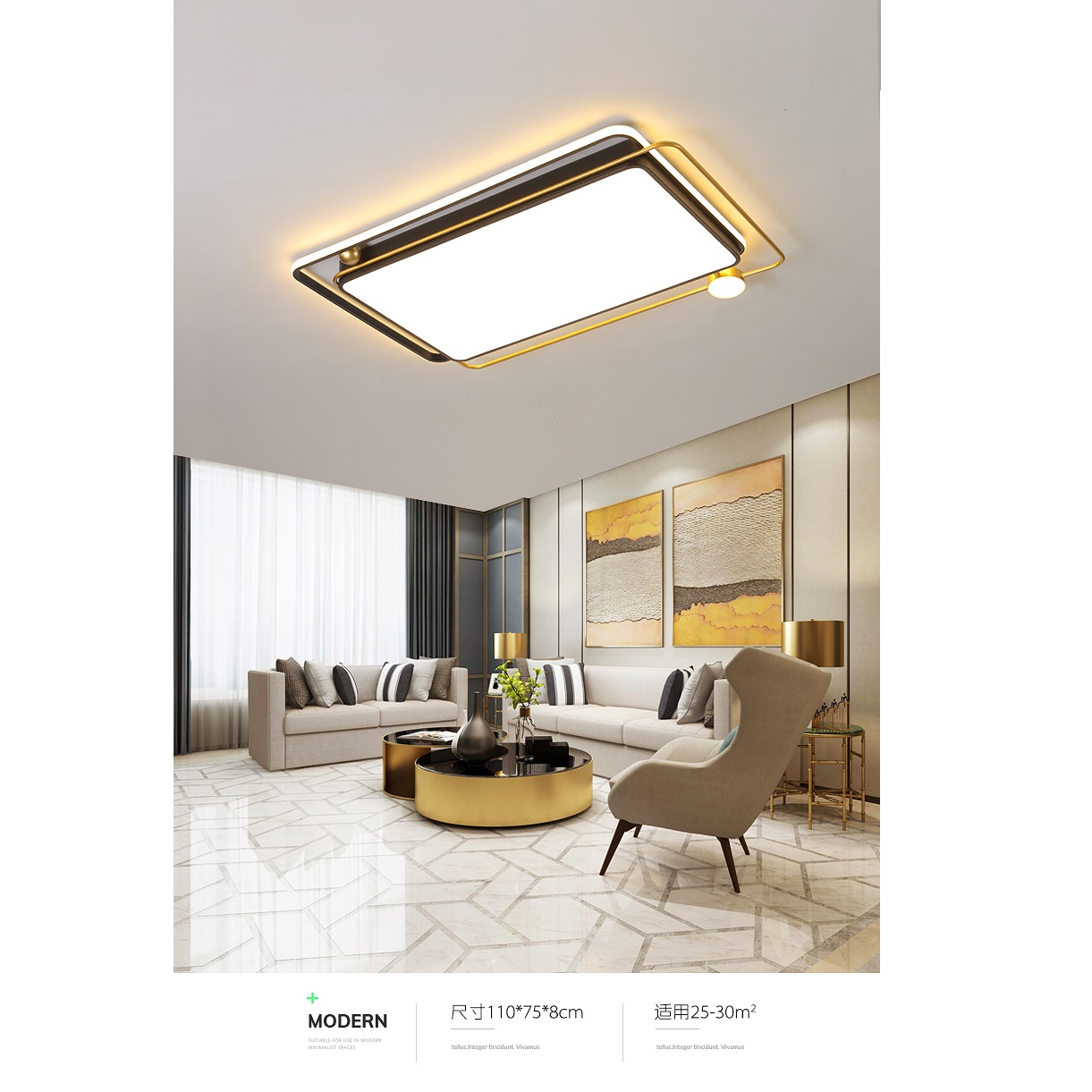 Modern bedroom study dining room ironwork aluminum personality LED ceiling light