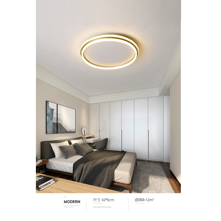 Creative personality indoor poleless dimming LED ring ceiling light