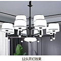 Living room duplex villa iron acrylic LED chandelier