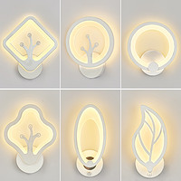 Indoor iron acrylic elegant white warm LED wall light