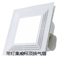 Ceiling ventilator with integrated light