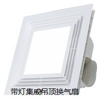 Ceiling ventilator with integrated light