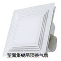 Integrated ceiling ventilator with plastic face