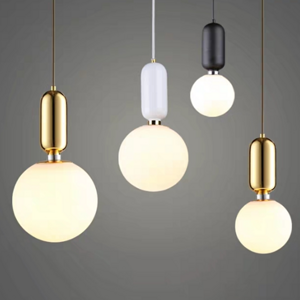 Simple Milk White Ball Chandelier