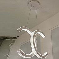 Modern Double C Type Overlapping Chandelier