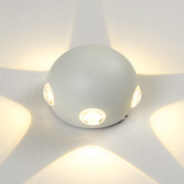 White Five Sided UFO Wall Lamp