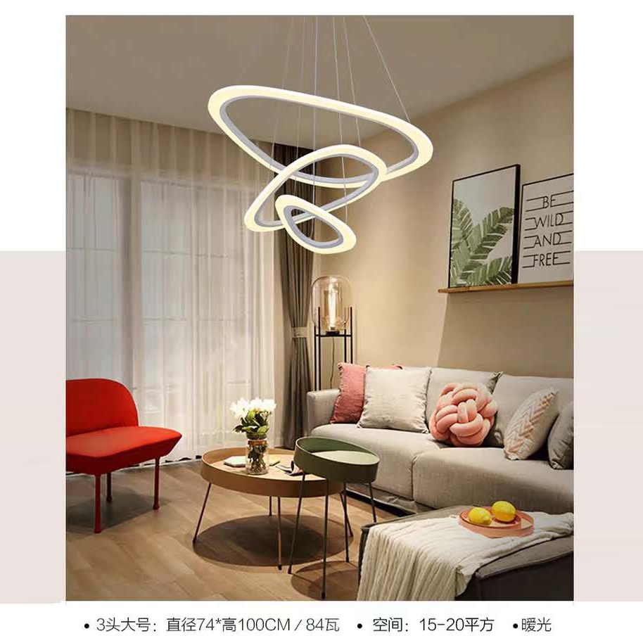 Modern Personality Warm Light Ring Chandelier