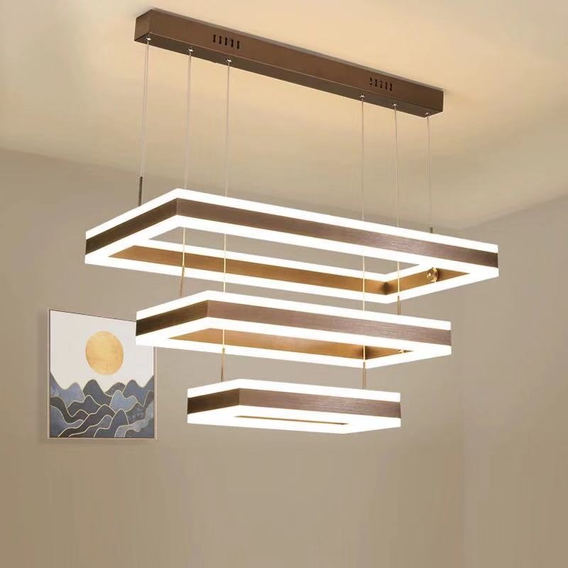 Simple Double Layer Warm Light Chandelier