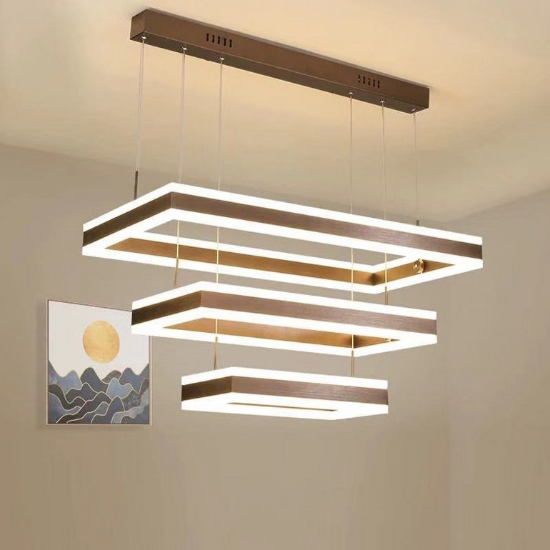 Simple Double Layer Warm Light Chandelier