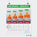 Orange Shuai series LED rechargeable bulb lamp