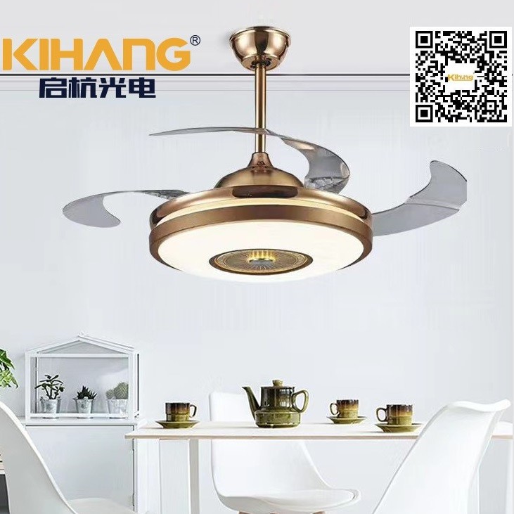 Living room dining room bedroom invisible contracted new ceiling fan light