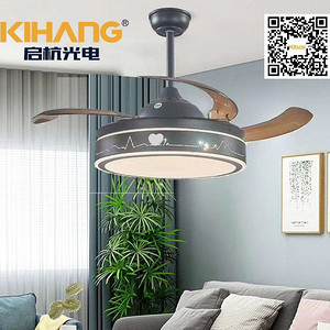 Dining room bedroom room LED invisible fan light