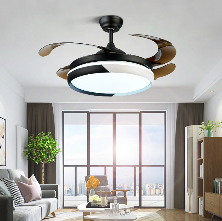 Simple Living Room Remote Control Fan Lamp