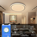 Modern simple circular LED ceiling light in bedroom and living room