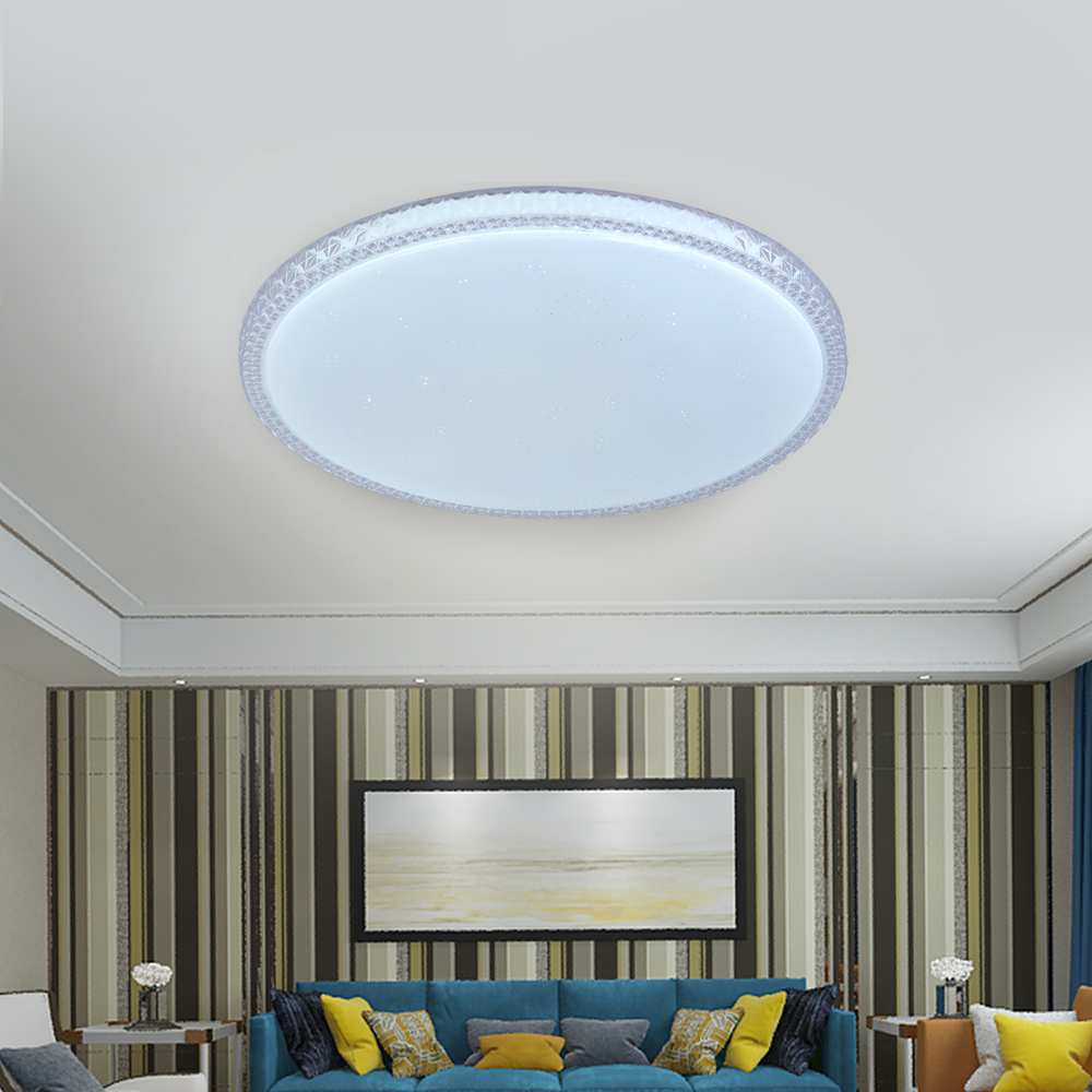 Modern light luxury round LED ceiling light in living room and bedroom