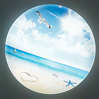 Modern beach ocean living room bedroom round LED ceiling light