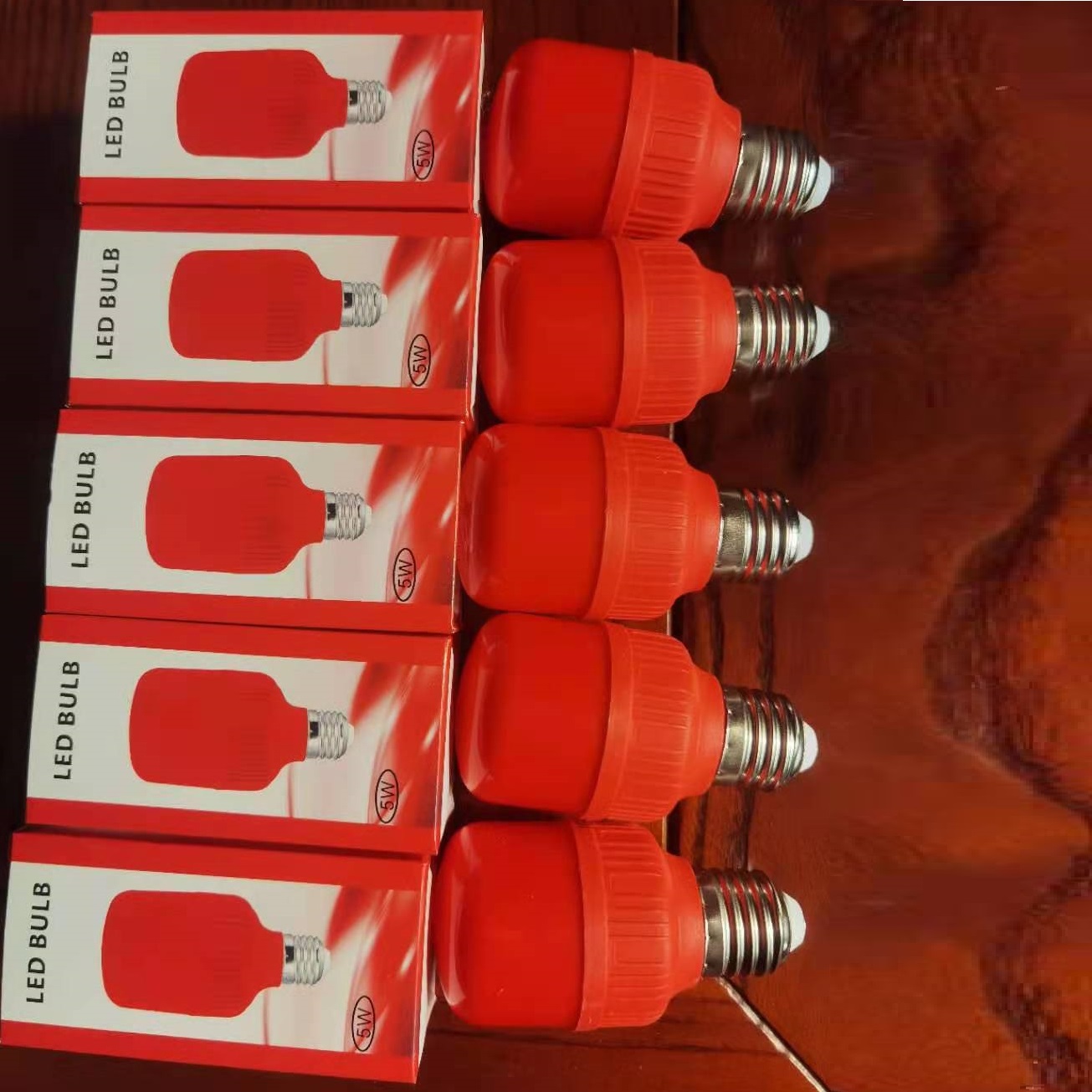 Screw highlight household red bulb bulb with screw
