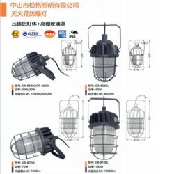 Outdoor die-cast aluminum high boron glass housing bright LED sparkless explosion-proof lamp