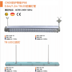 IP66 outdoor highlight T8 LED explosion-proof lamp tube