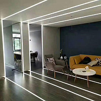 Embedded long LED soft light line light in living room and bedroom