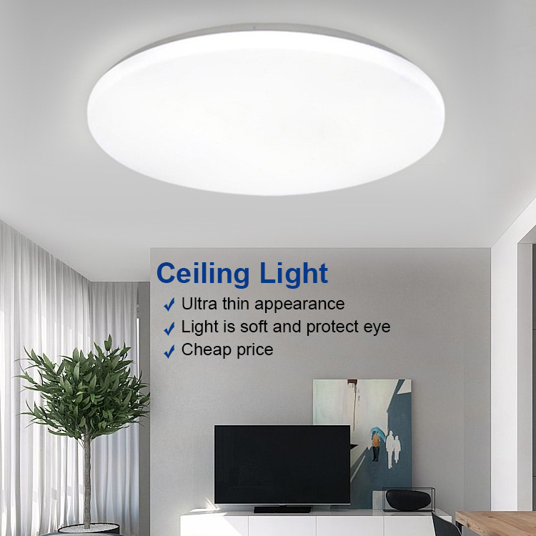 Home bedroom living room highlights simple round LED ceiling light