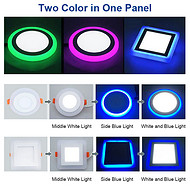 Indoor living room and bedroom two-color variable-bright LED panel light