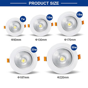 Highlight multi-size LED down light in household corridor