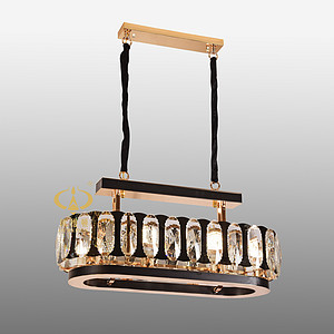 Postmodern simple light luxury restaurant oval crystal chandelier