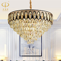 Postmodern light luxury villa living room bedroom round crystal chandelier