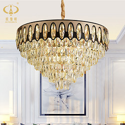 Postmodern light luxury villa living room bedroom round crystal chandelier