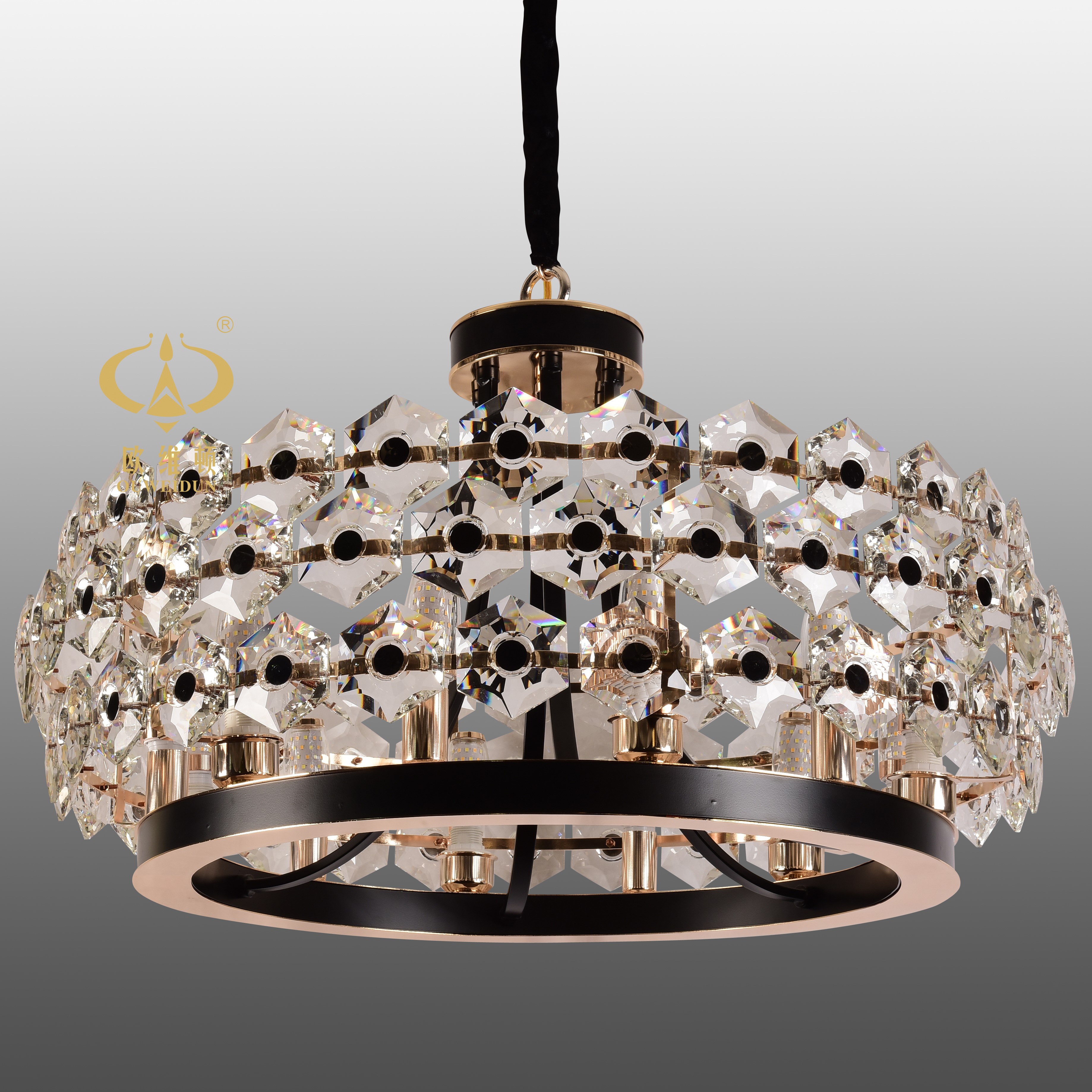 American creative atmosphere crystal light luxury dining room bedroom living room chandelier