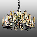 Postmodern European style villa hall dining room light luxury crystal chandeliers