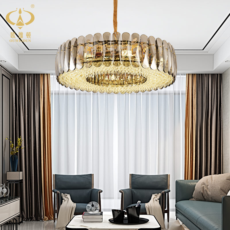 European style home porch light luxury creative personality living room LED crystal chandelier