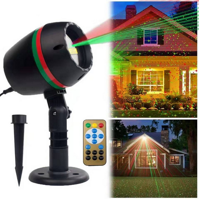 Villa Color Ground Inserted Laser Light