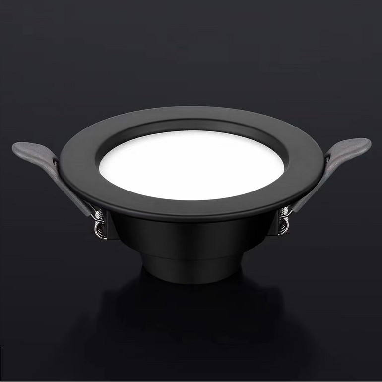 Home Hotel embedded black energy-saving high gloss anti-glare COB downlight