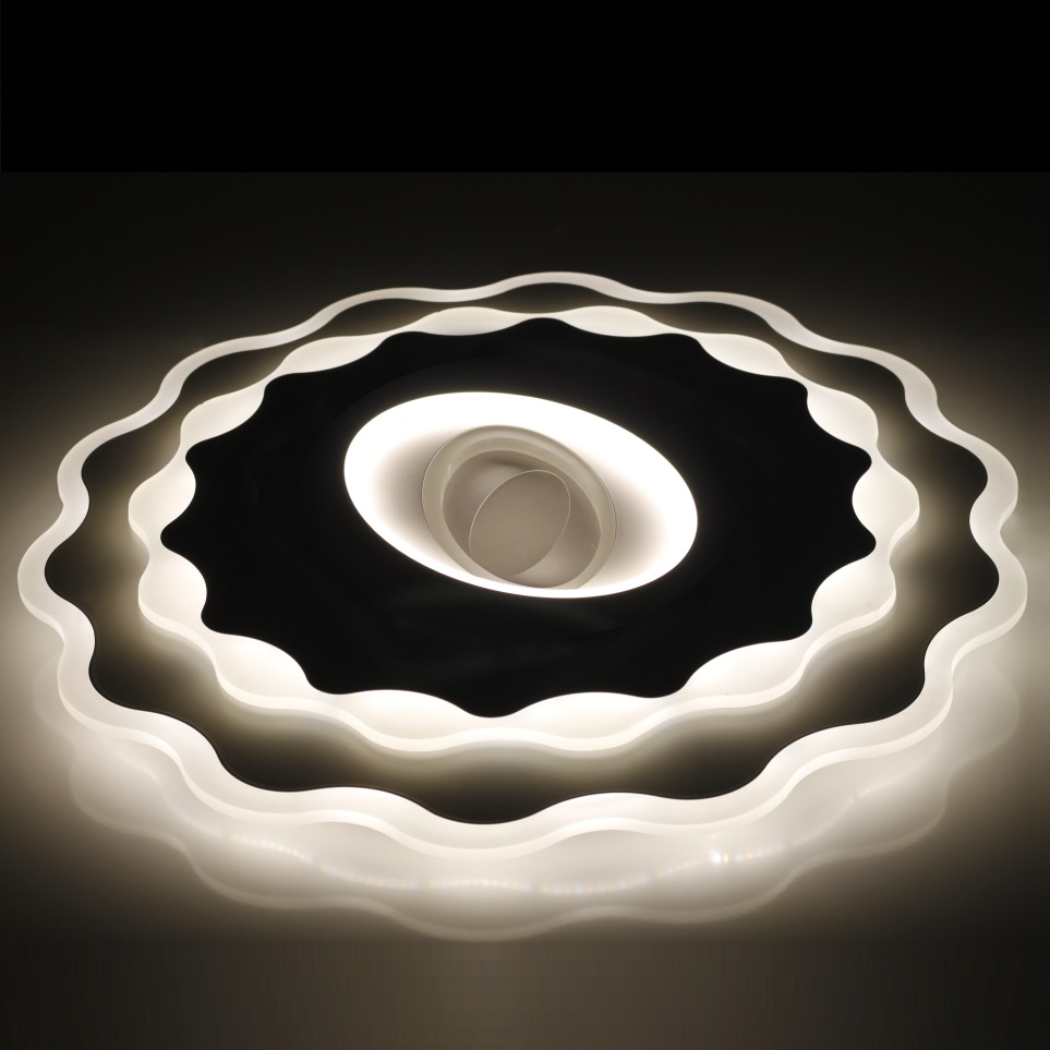 Creative personality modern bright energy-saving LED tri-color variable light ceiling light