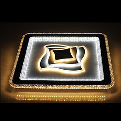 Bedroom living room square creative personality tri-color variable light LED ceiling light