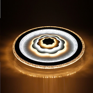 Creative light luxury, bright and energy-saving three-color variable light LED ceiling light